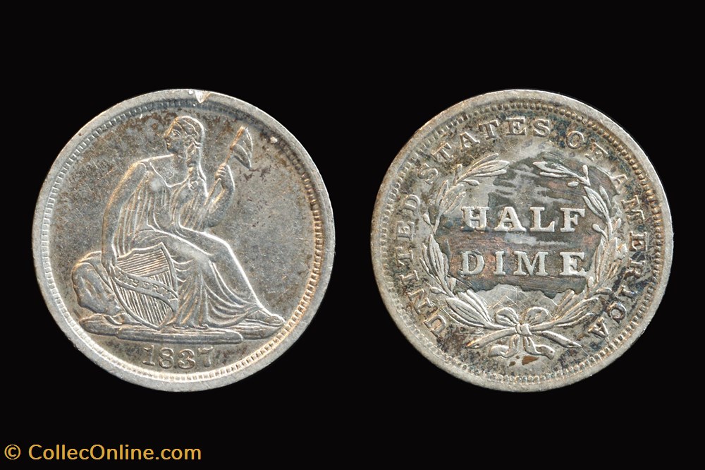 coins world united states 1837 seated liberty half dime