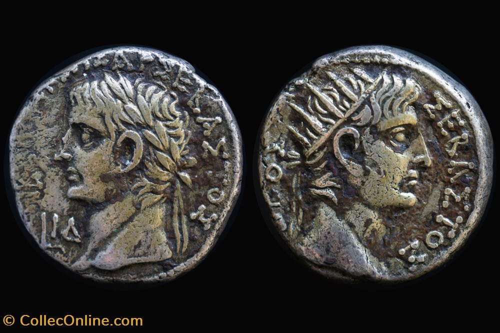 coins ancient to romans provincial egypt alexandria rpc i 5091 tiberius 14 37 bi tetradrachm 27 ad