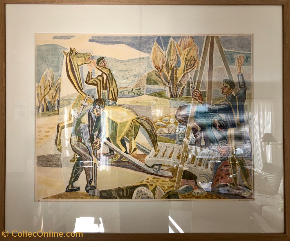 Storstein, Aage; Stoneworks, 1962 art antiquities lithography silkscreen storstein aage stoneworks 1962
