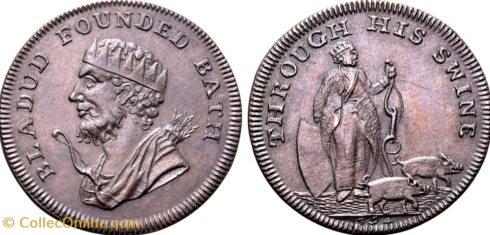 Conder Token. Great Britain, Somerset & Bath, 1794 coins exonumia tokens weights conder token great britain somerset bath 1794