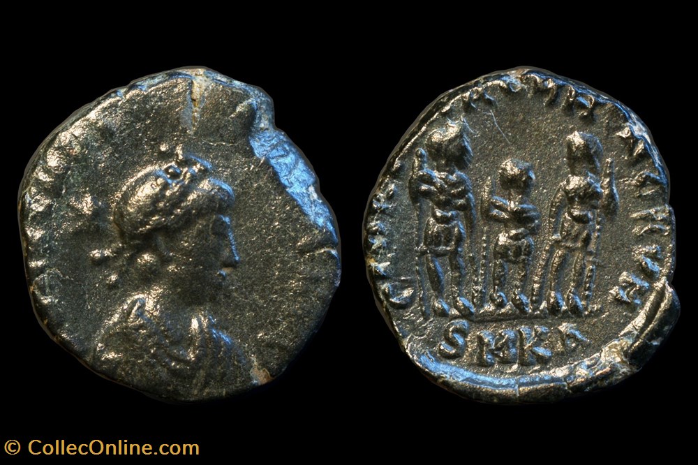 RCV 21010 Honorius AE3 Nummus, Cyzicus 406-08 AD coins antique b to roman republican imperial rcv 21010 honorius ae3 nummus cyzicus 406 08 ad