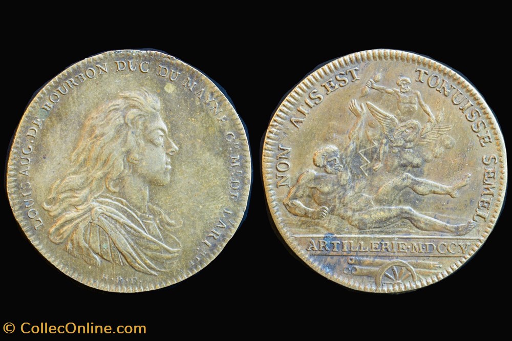 coins exonumia tokens weights france maine louis auguste de bourbon duc du maine 1705