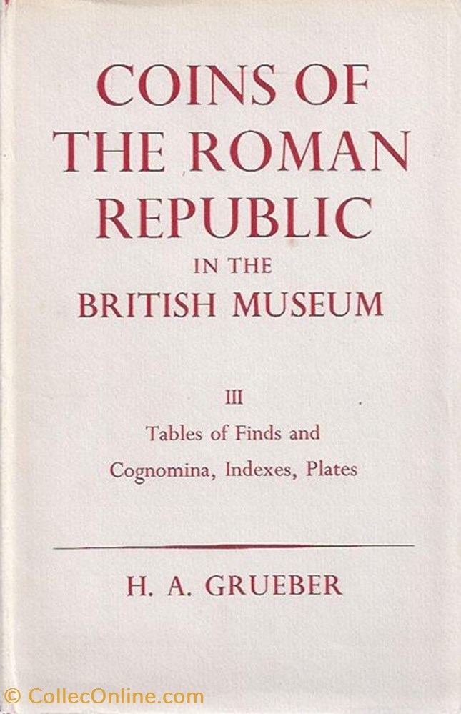 Grueber - Coins of the Roman Republic I & III books grueber coins of the roman republic i iii