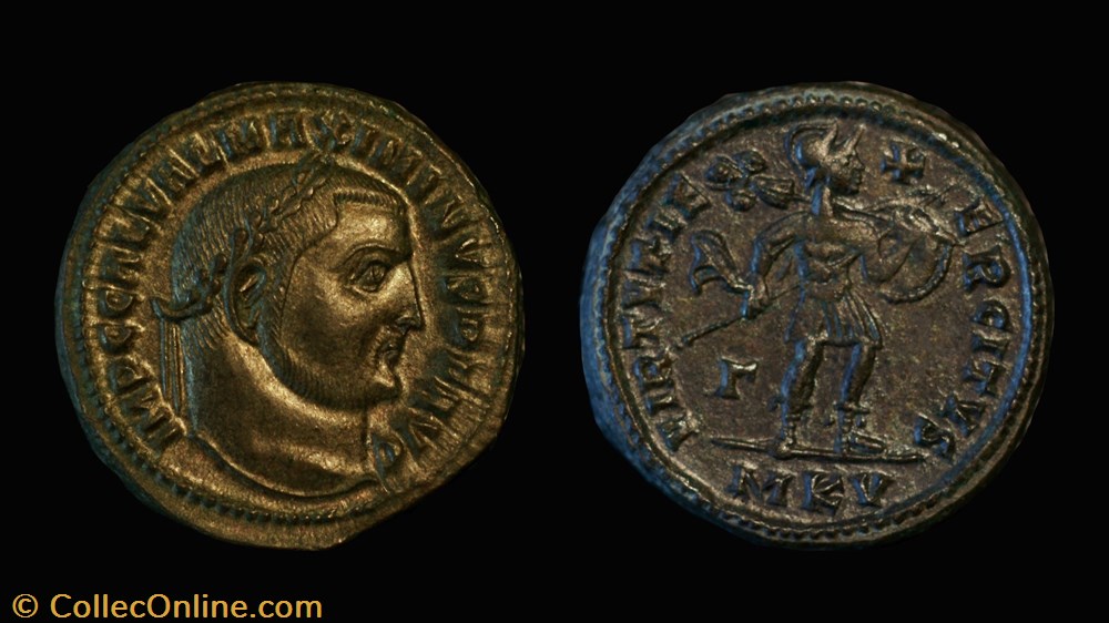 RCV 14816 Maximinus Daia. BI Follis, Cyzikus 311-12 AD coins ancient to roman republican imperial rcv 14816 maximinus daia bi follis cyzikus 311 12 ad