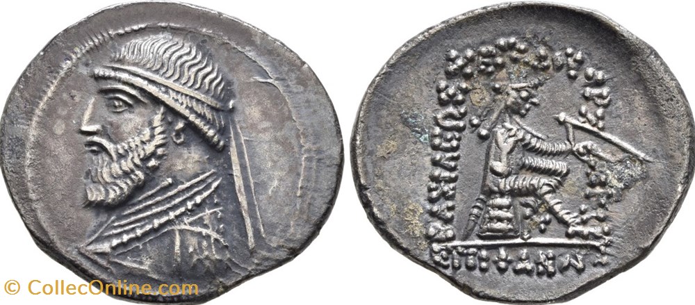 PARTHIA. Mithradates II, 121-91 BC. Drachm coins ancient to middle east parthia mithradates ii 121 91 bc drachm