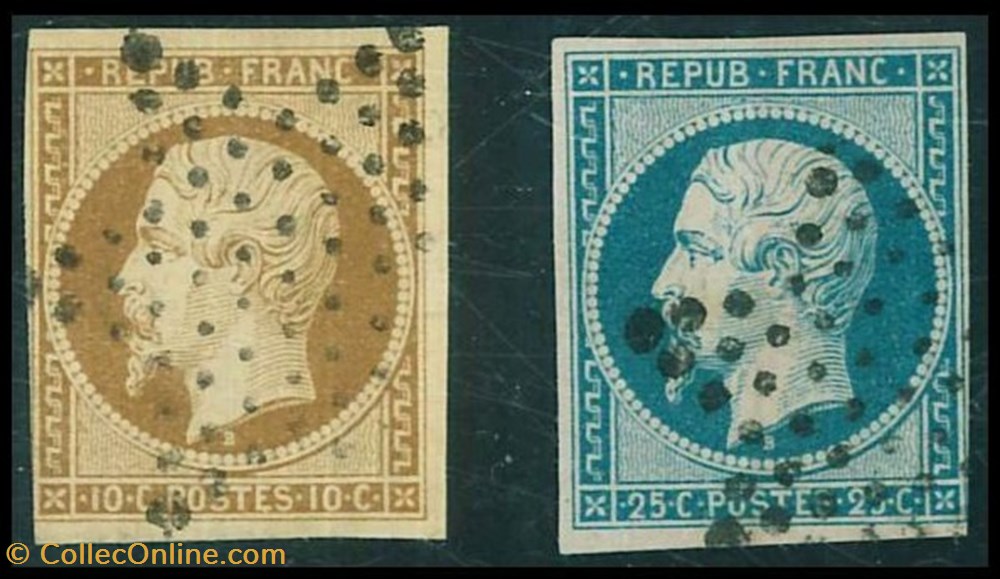 stamps europe france 1852 napoleon 10 25 centimes