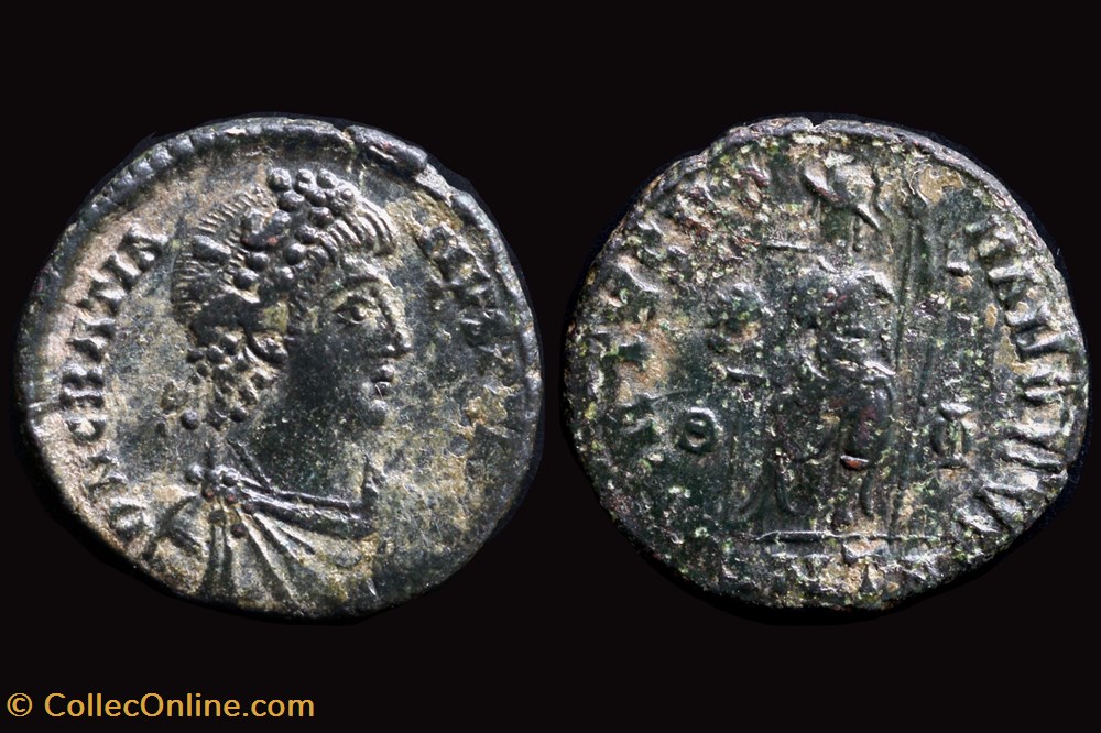 RCV 20137 Gratian. A.D. 367-383. AE3 Nummus coins ancient to romans imperial and republican rcv 20137 gratian a d 367 383 ae3 nummus