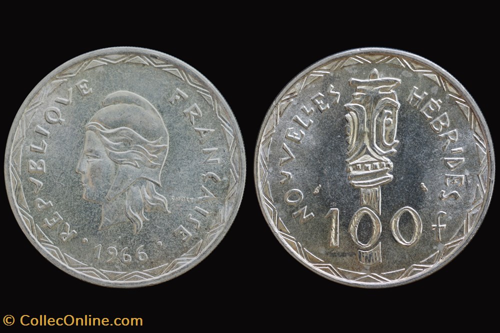 Vanuatu 1966 100 Francs coins world vanuatu 1966 100 francs