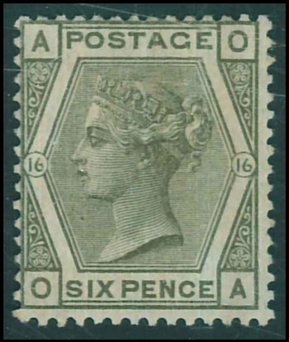 stamps europe united kingdom sg 147 1878 6 d grey plate 16