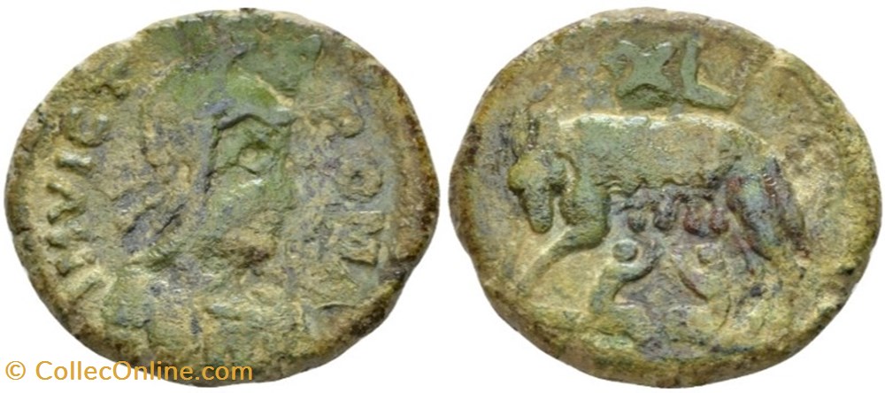 X Municipal Bronze Coinage of Roma, The Ostrogoths. Odovacar, 476-493. Follis or 40 nummi 493-553, coins barbarian kingdoms to ostrogothic kingdom x municipal bronze coinage of roma the ostrogoths odovacar 476 493 follis or 40 nummi 493 553