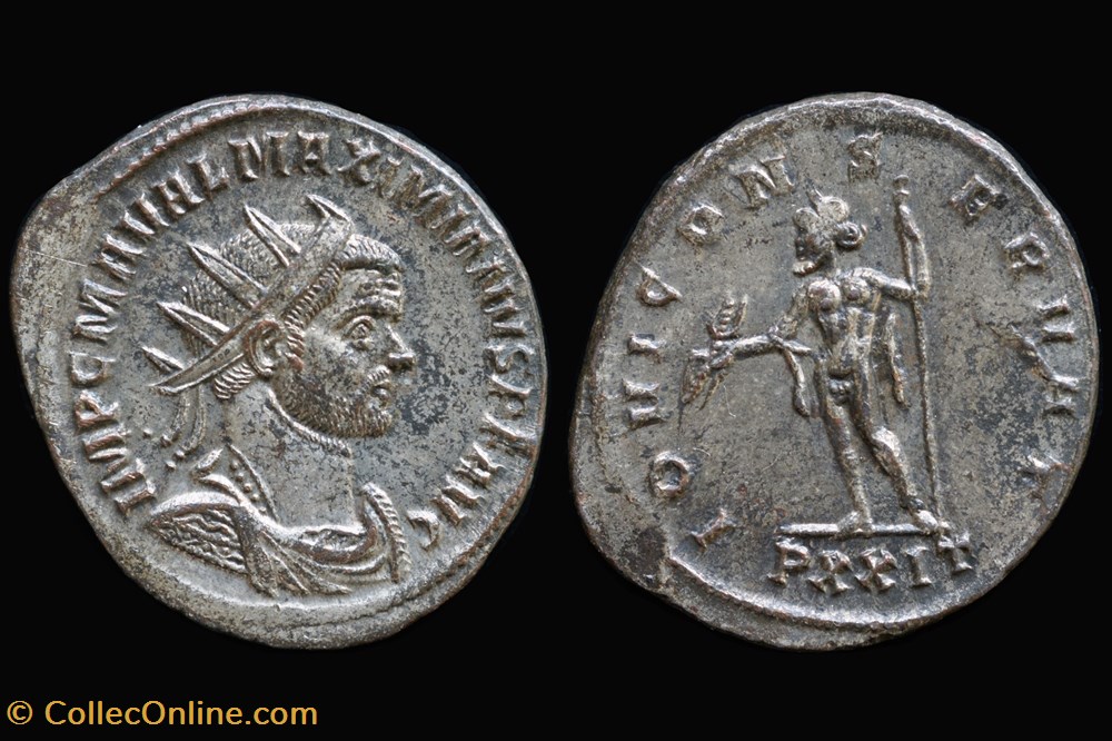 RCV 13140 Maximian BI Antoninanus, Ticinum 287 AD coins ancient roman republican imperial rcv 13140 maximian bi antoninanus ticinum 287 ad