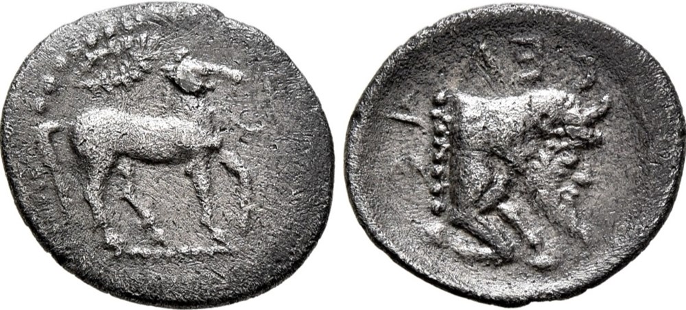GCV 0791 Sicily, Gela AR Litra, circa 465-450 BC coins ancient to greek gcv 0791 sicily gela ar litra circa 465 450 bc