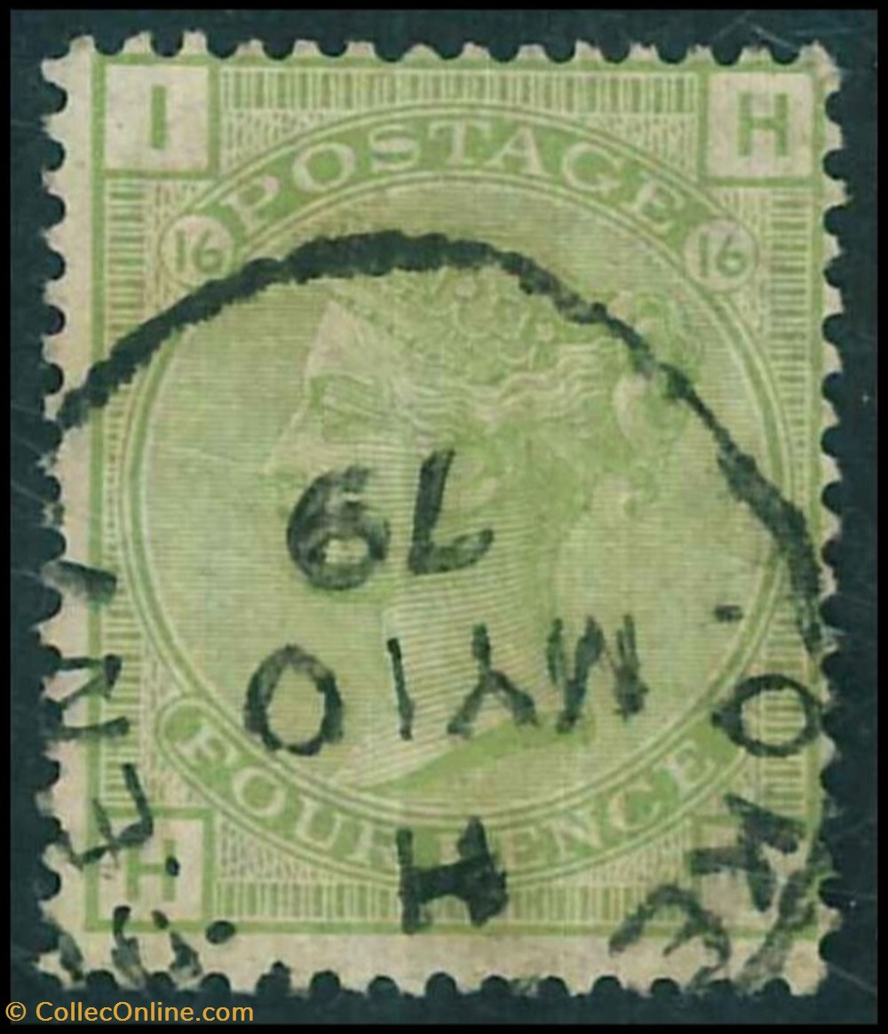 SG 153 1877, 4d olive green stamps europe united kingdom sg 153 1877 4d olive green
