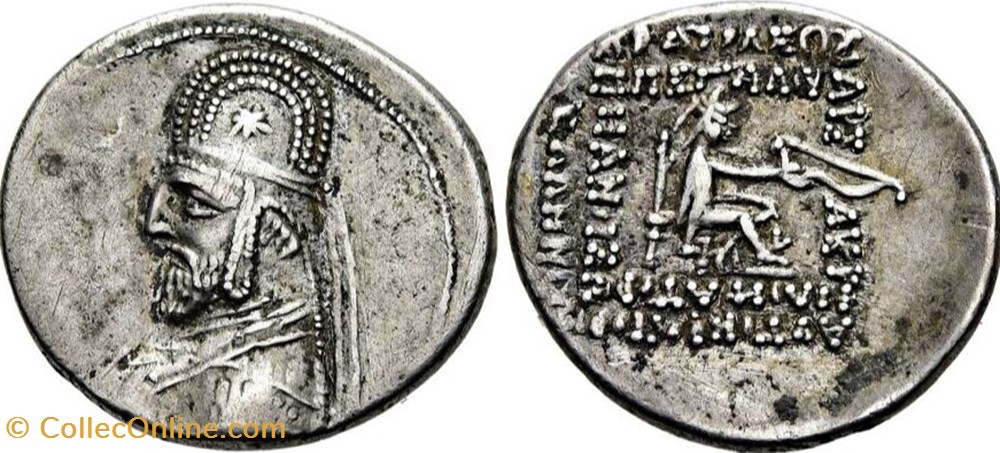 Parthia - Mithradates III, 87-80/79 BC. AR Drachm, Rhagae coins ancient to middle east parthia mithradates iii 87 80 79 bc ar drachm rhagae
