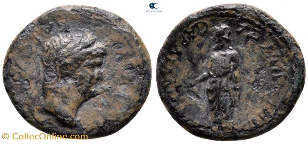 RPC I 3007A Nero, AE19 of Sardes, Lydia. AD 65. Magistrate Ti. Cl. Mnaseos coins ancient to romans provincial rpc i 3007a nero ae19 of sardes lydia ad 65 magistrate ti cl mnaseos