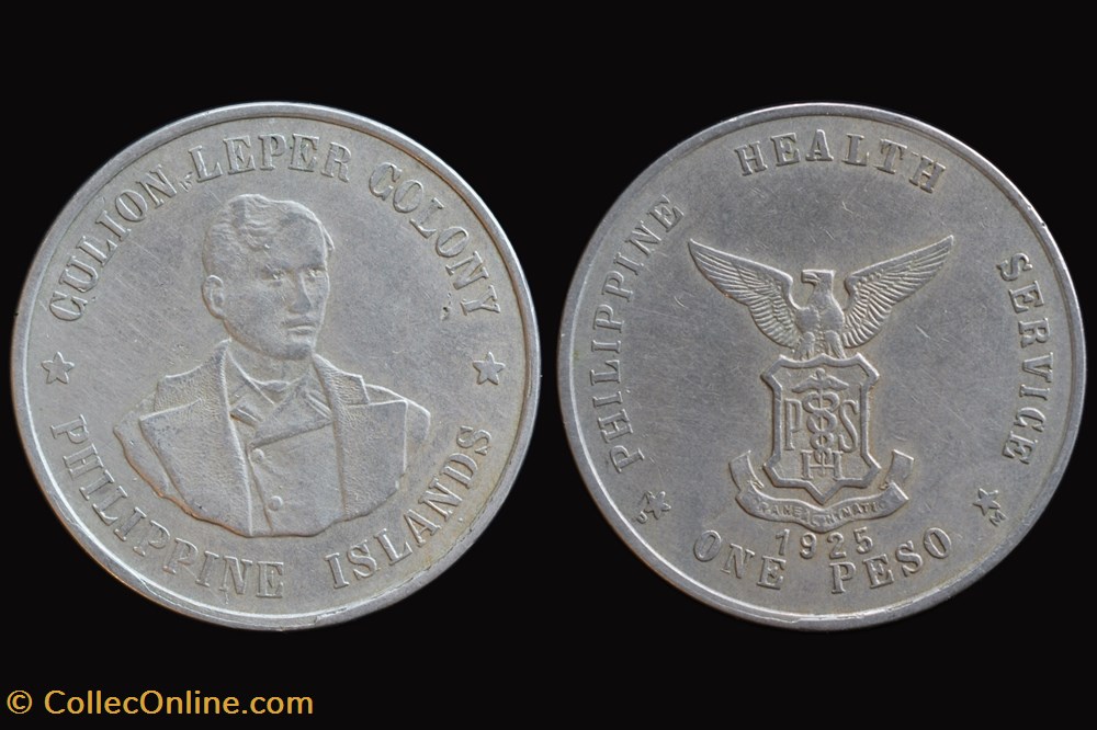 Leper Colonies - Philipines 1925, 1 Peso coins tokens leper colonies philipines 1925 1 peso