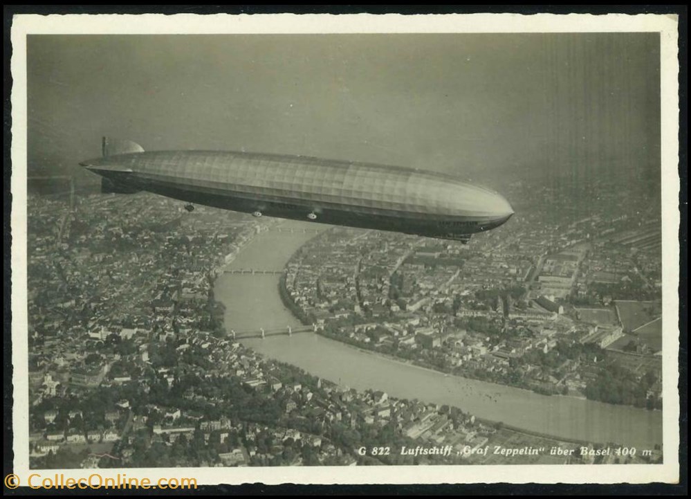 1. Zeppelin Postcard. Basel 1930, Graf Zeppelin card. postcards europe switzerland 1 zeppelin postcard basel 1930 graf zeppelin card