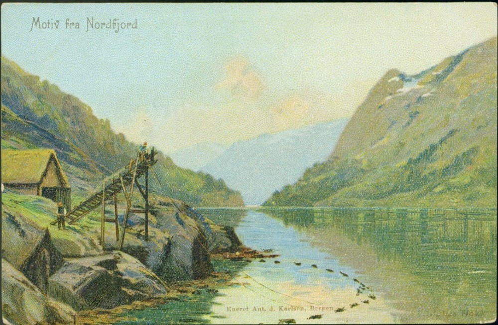 5 artist postcards norway julius holck 1902