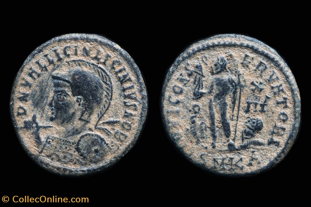RCV 15409 Licinius II (317-324 AD). BI Follis, Cyzicus 318-24 AD coins ancient to roman republican imperial rcv 15409 licinius ii 317 324 ad bi follis cyzicus 318 24 ad