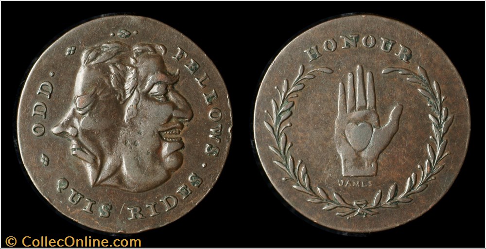 Conder token - 1795 Spences Odd Fellow Conder token coin conder token 1795 spences odd fellow conder token