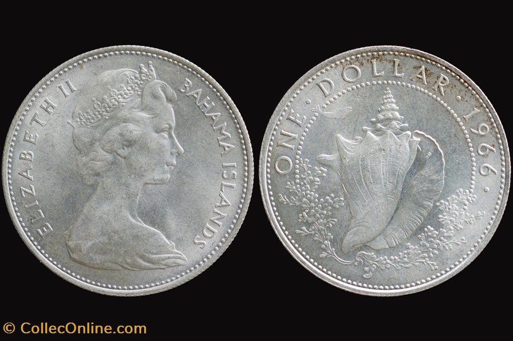 Bahamas, 1966. Elisabeth II 1 dollar coins world bahamas 1966 elisabeth ii 1 dollar