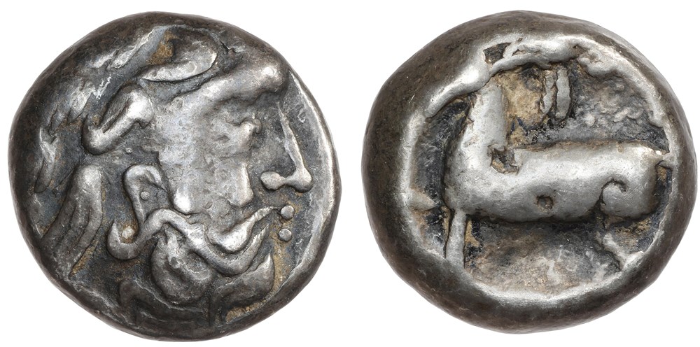 Celtic Central Europe, Pannonia and Balkans, Tetradrachm, “Eselohr” type, c. 200–100 BC coins ancient to celtic central europe pannonia and balkans tetradrachm eselohr type c 200 100 bc