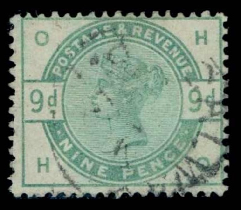 SG 195. 1883, 9 d. green stamps europe united kingdom sg 195 1883 9 d green