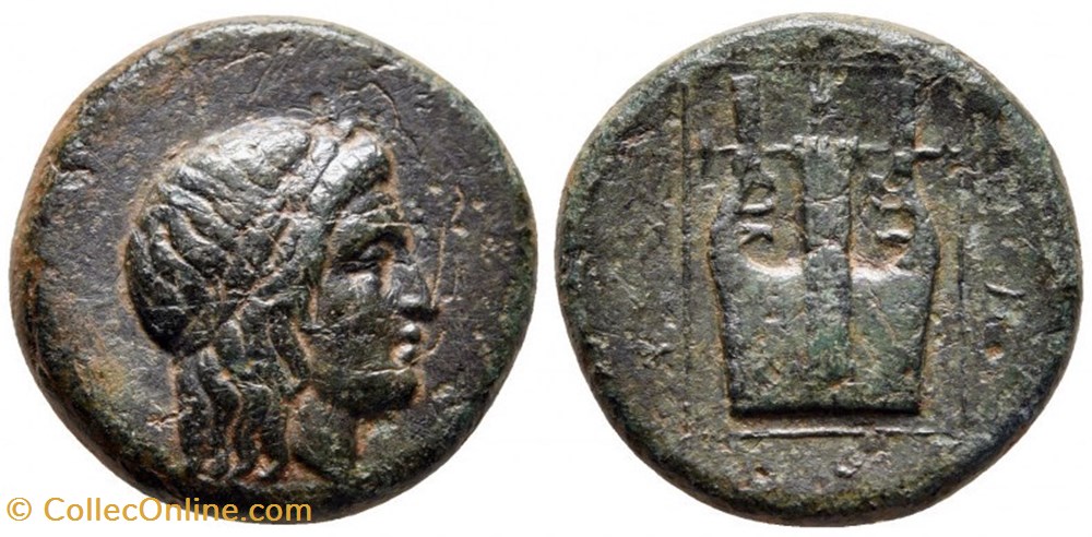 GCV 4352 Ionia. Kolophon AE19, 4th-3rd century BC. coins ancient to greek gcv 4352 ionia kolophon ae19 4th 3rd century bc