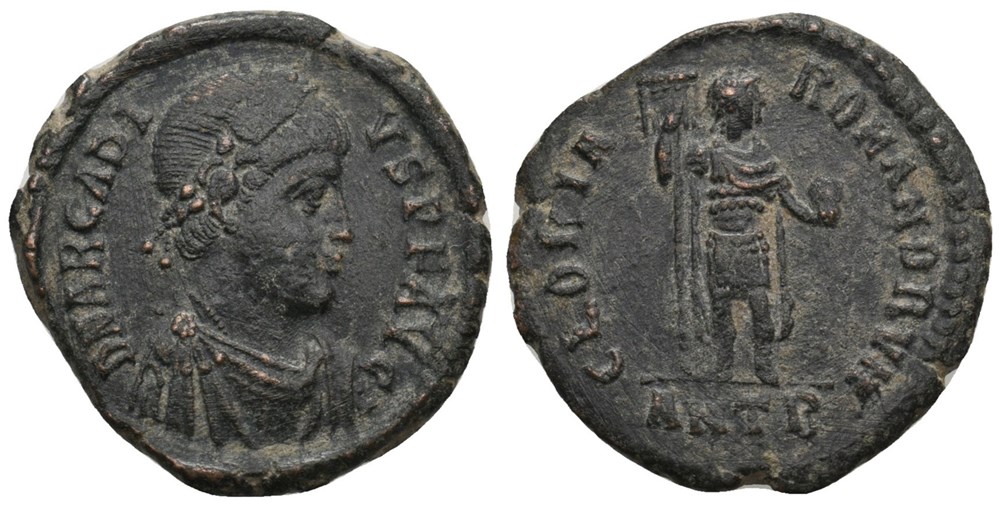 RCV 20796 Arcadius. A.D. 383-408. AE Maiorina, Antioch coins ancient to romans imperial and republican rcv 20796 arcadius a d 383 408 ae maiorina antioch