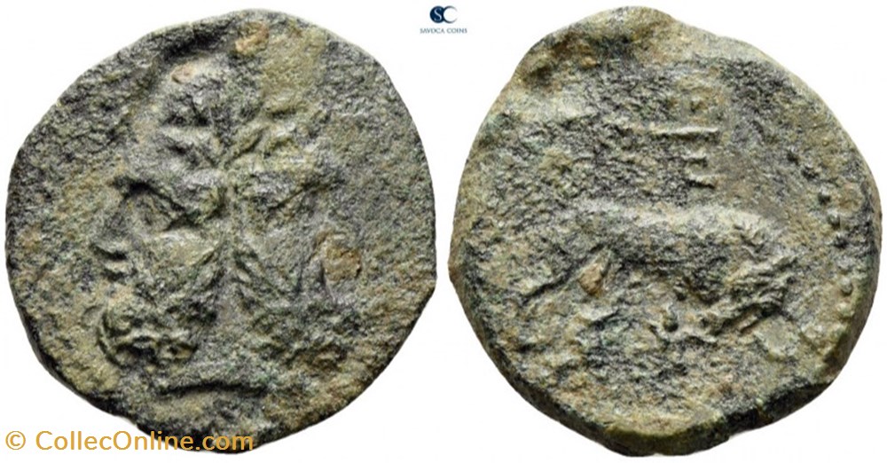 GCV 1167 (as) Sicily, Panormos AE As, ca 120 BC. P. Terentius, magistrate. coins ancient to greek gcv 1167 as sicily panormos ae as ca 120 bc p terentius magistrate