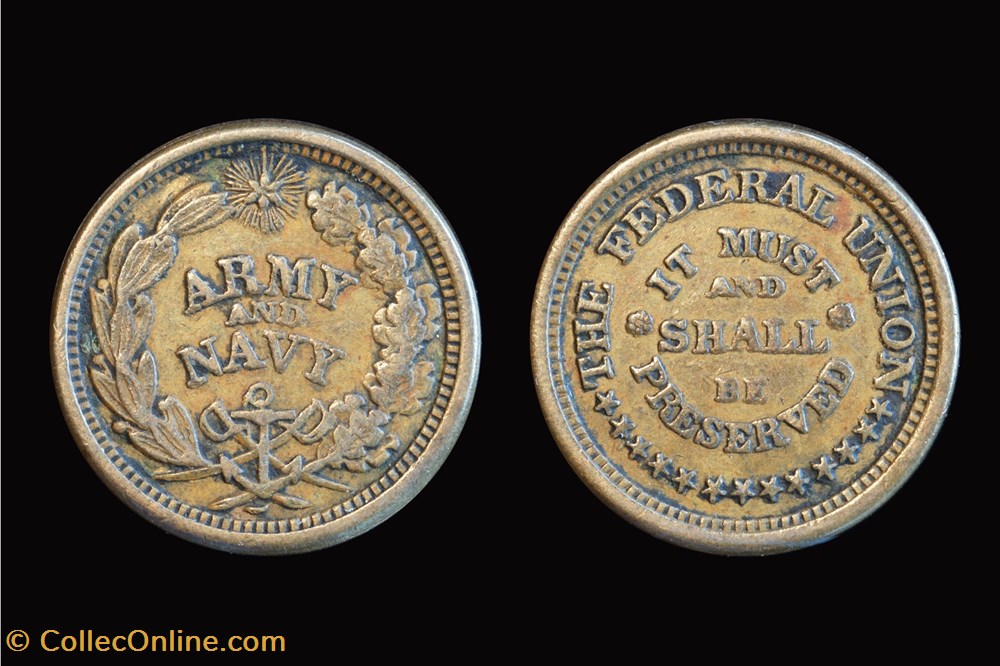 coins tokens united states 1863 federal union patriotic civil war token
