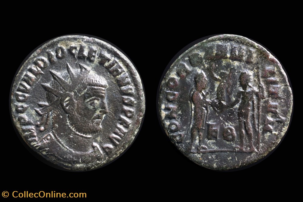 RCV 12635 Diocletian BI Antoninanus, Cyzicus 293/4 coins ancient roman republican imperial rcv 12635 diocletian bi antoninanus cyzicus 293 4