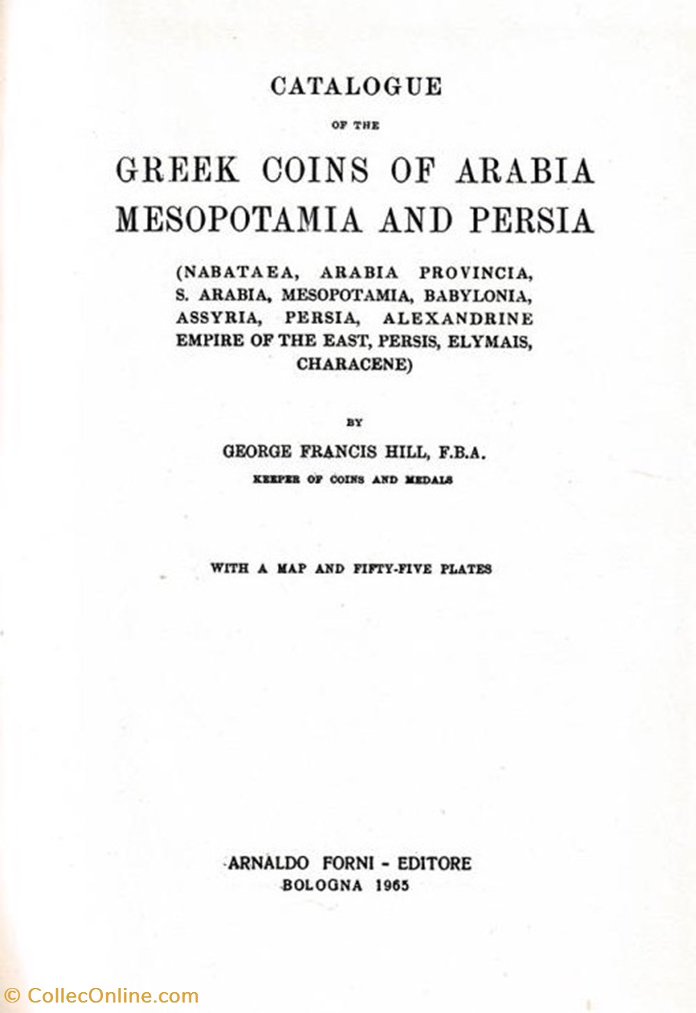 books identifications bmc catalogue of greek coins arabia mesopotamia and persia