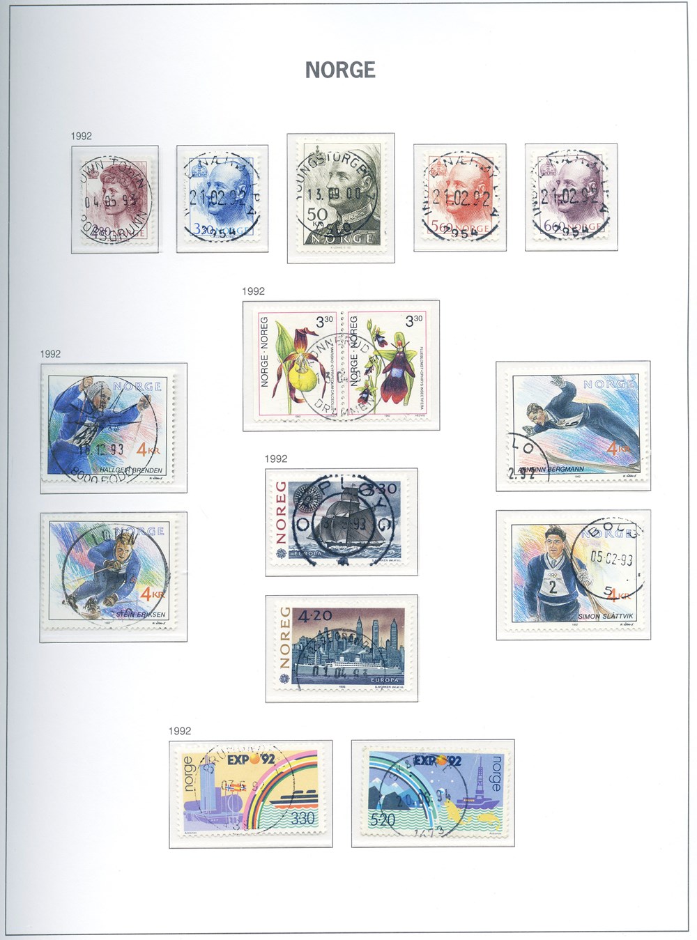 stamps europe norway 1990 2007 used collection