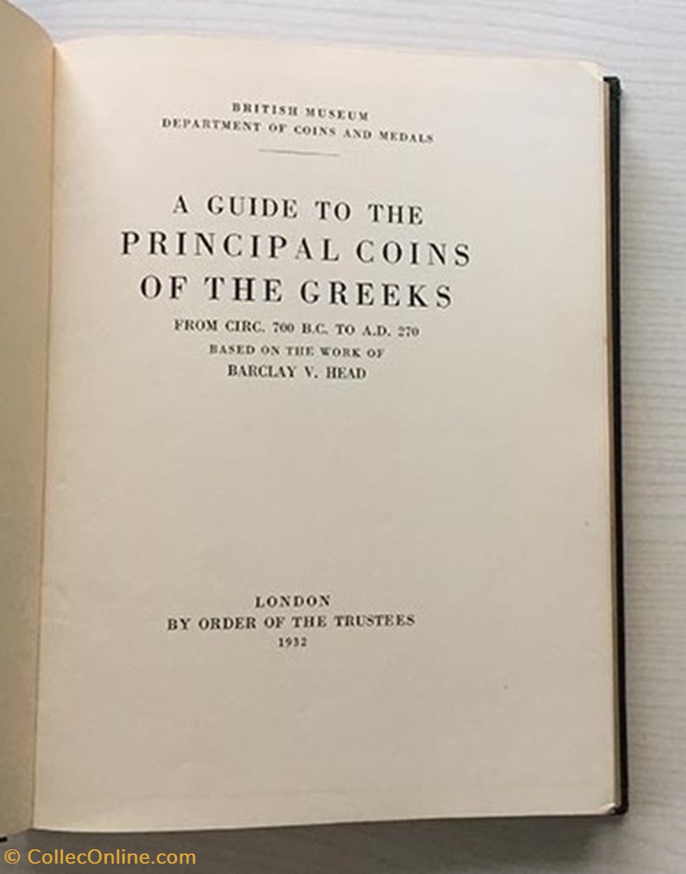 British Museum - A Guide to the Principal Coins of the Greeks books british museum a guide to the principal coins of the greeks