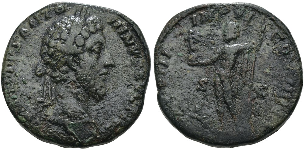 RCV 4980- Marcus Aurelius Sestertius coins ancient to romans imperial and republican rcv 4980 marcus aurelius sestertius