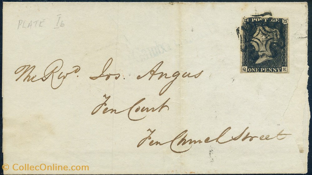 postcards europe united kingdom 4 england letters 1840 one penny black