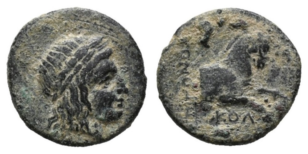 GCV 4353 Ionia. Kolophon AE 15, 4th-3rd century BC. coins ancient to greek gcv 4353 ionia kolophon ae 15 4th 3rd century bc