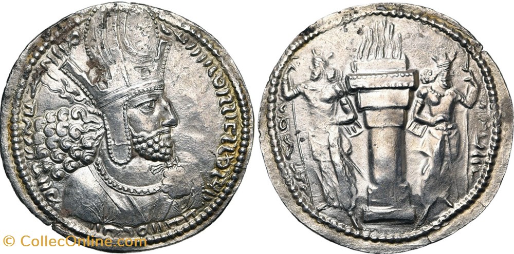 coins ancient to middle east sasanid kings 241 272 ad shapur i