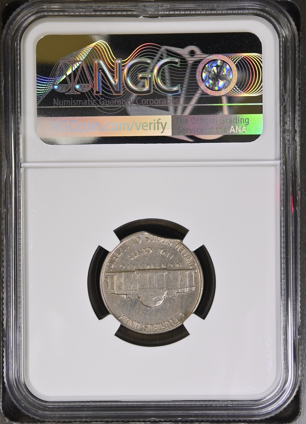 1962-D NGC AU58 Incomplete Planchette 5c coins 1962 d ngc au58 incomplete planchette 5c