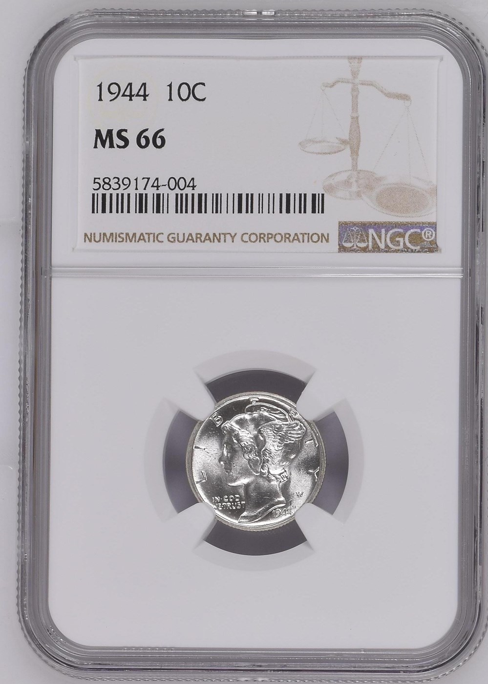 1944 Mercury Dime NGC MS-66 coins 1944 mercury dime ngc ms 66