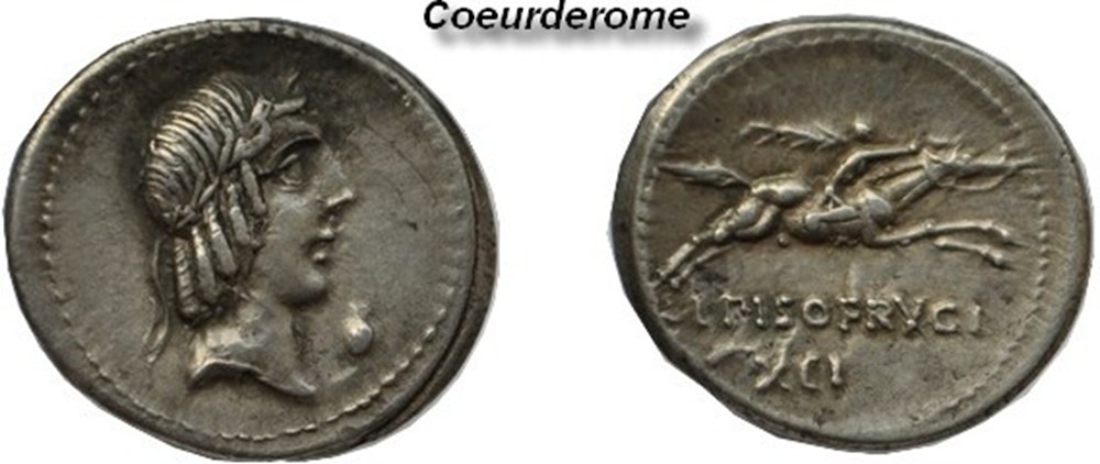 monnaies antiques romaines imperiales et republicaines denier de la republique romaine calpurnia