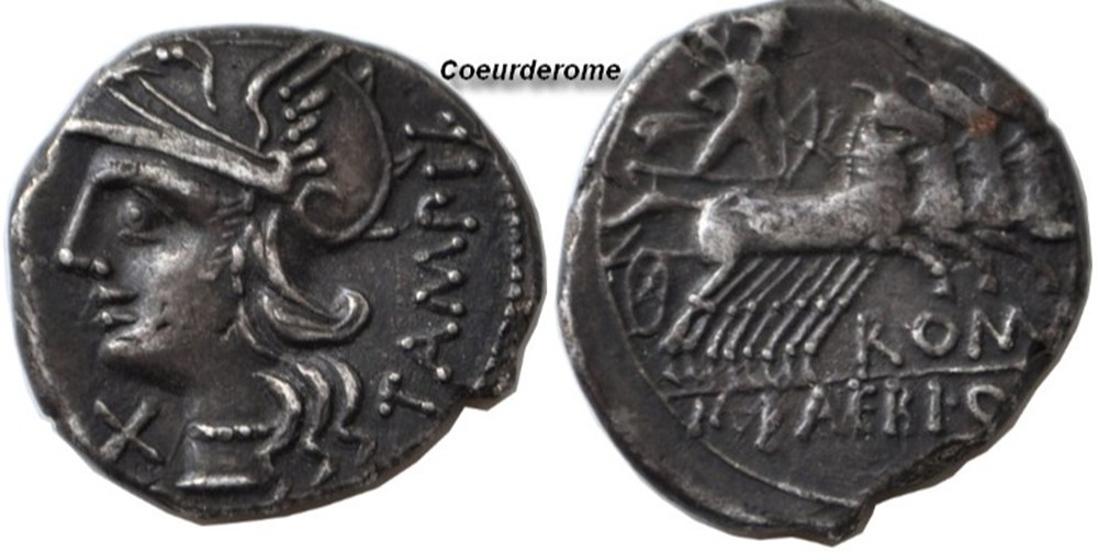 monnaies antiques romaines imperiales et republicaines denier de la republique romaine baebia