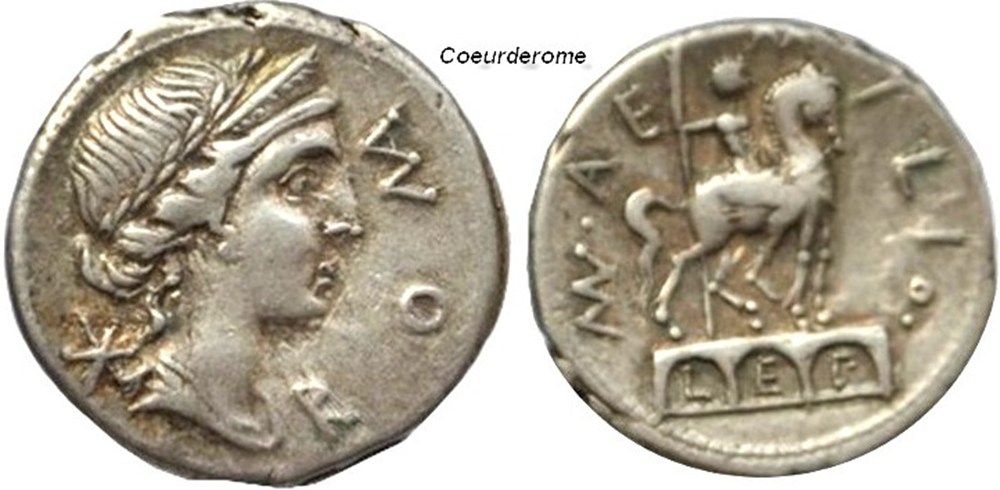 monnaies antiques romaines imperiales et republicaines denier de la republique romaine aemilia