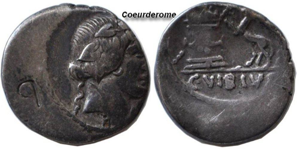 Denier de la République Romaine Vibia monnaies antiques romaines imperiales et republicaines denier de la republique romaine vibia