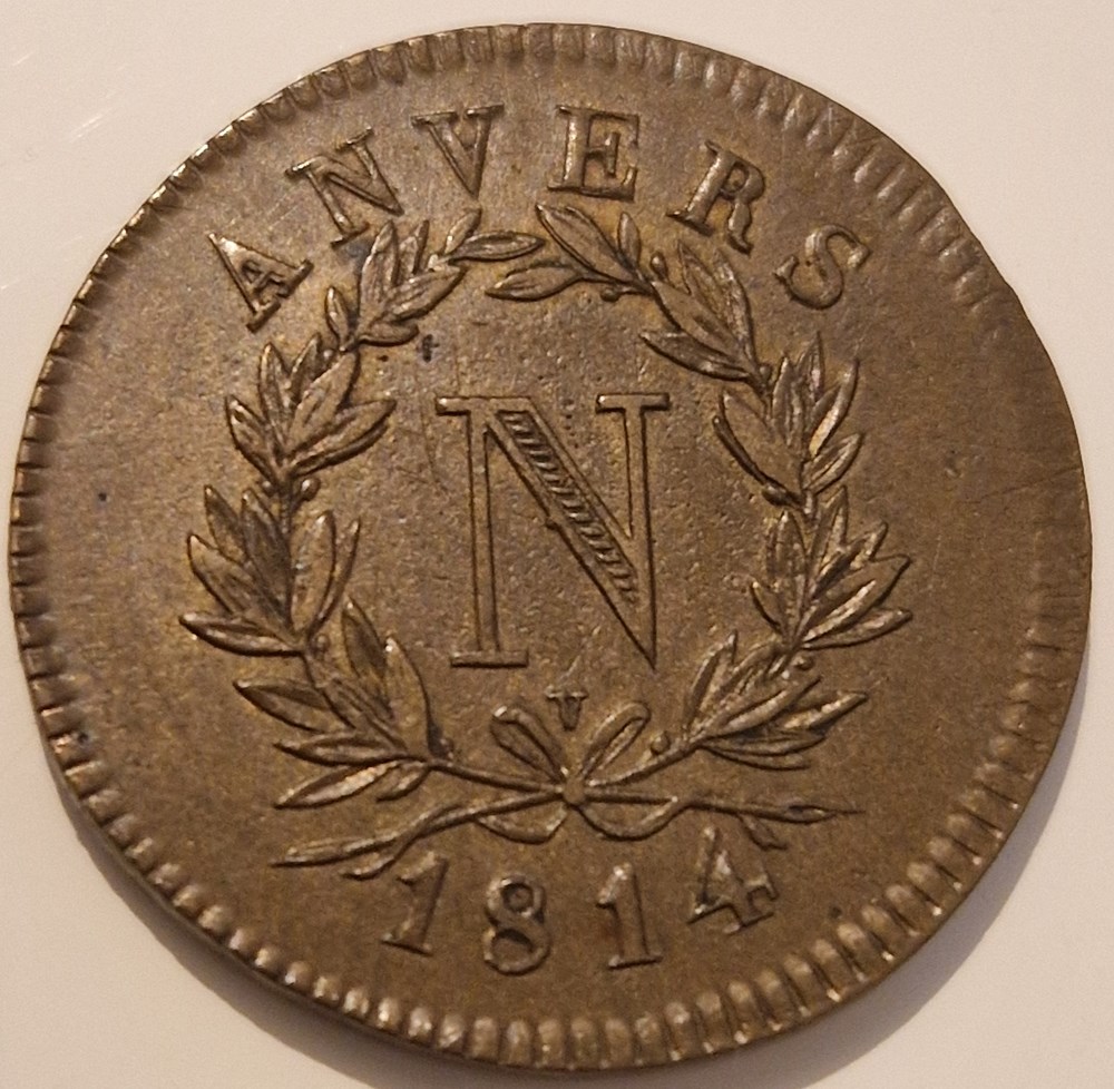 10 centimes Napoléon Siège d'Anvers 1814 monnaies 10 centimes napoleon siege anvers 1814