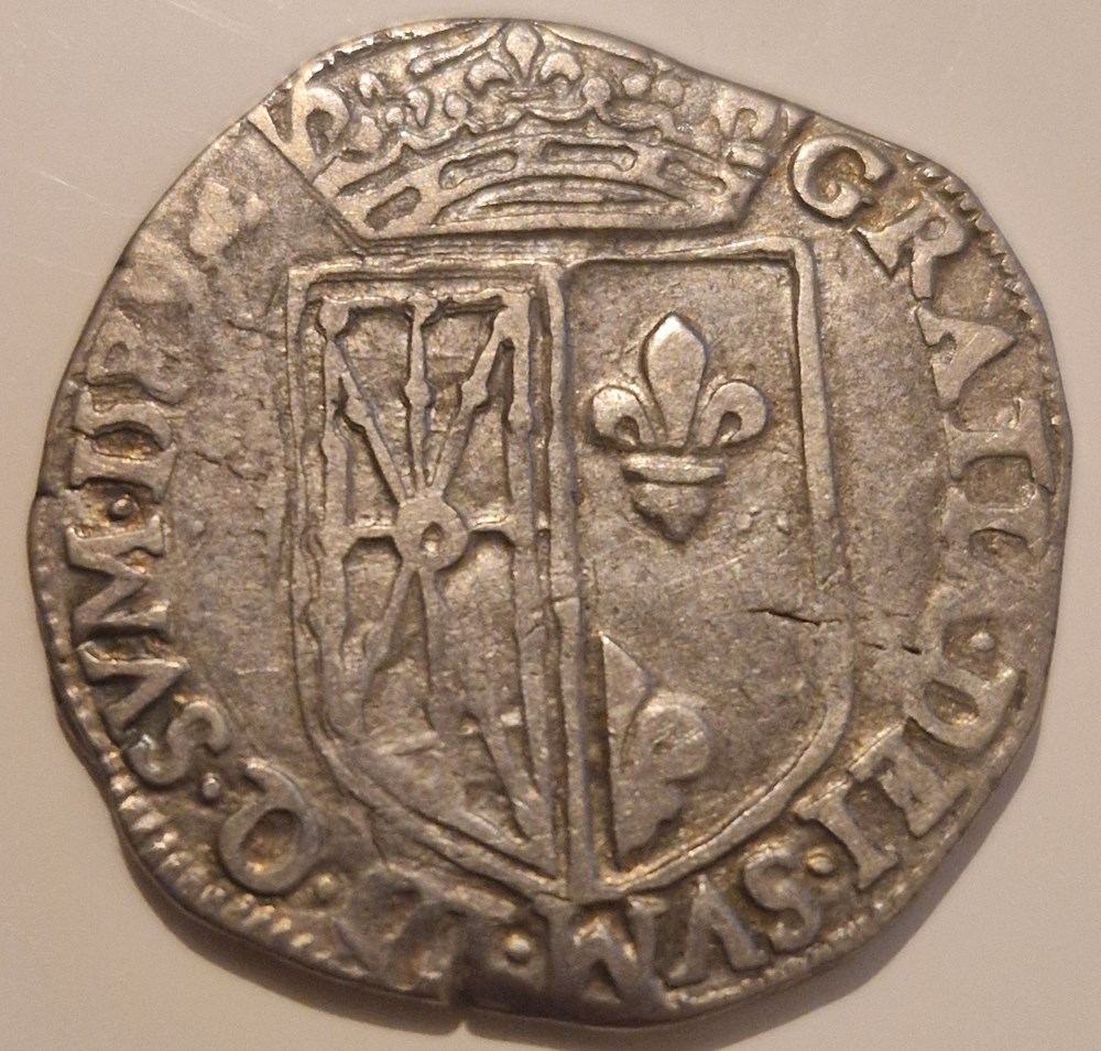 monnaies 1 4 ecu de navarre 1589 henri ii