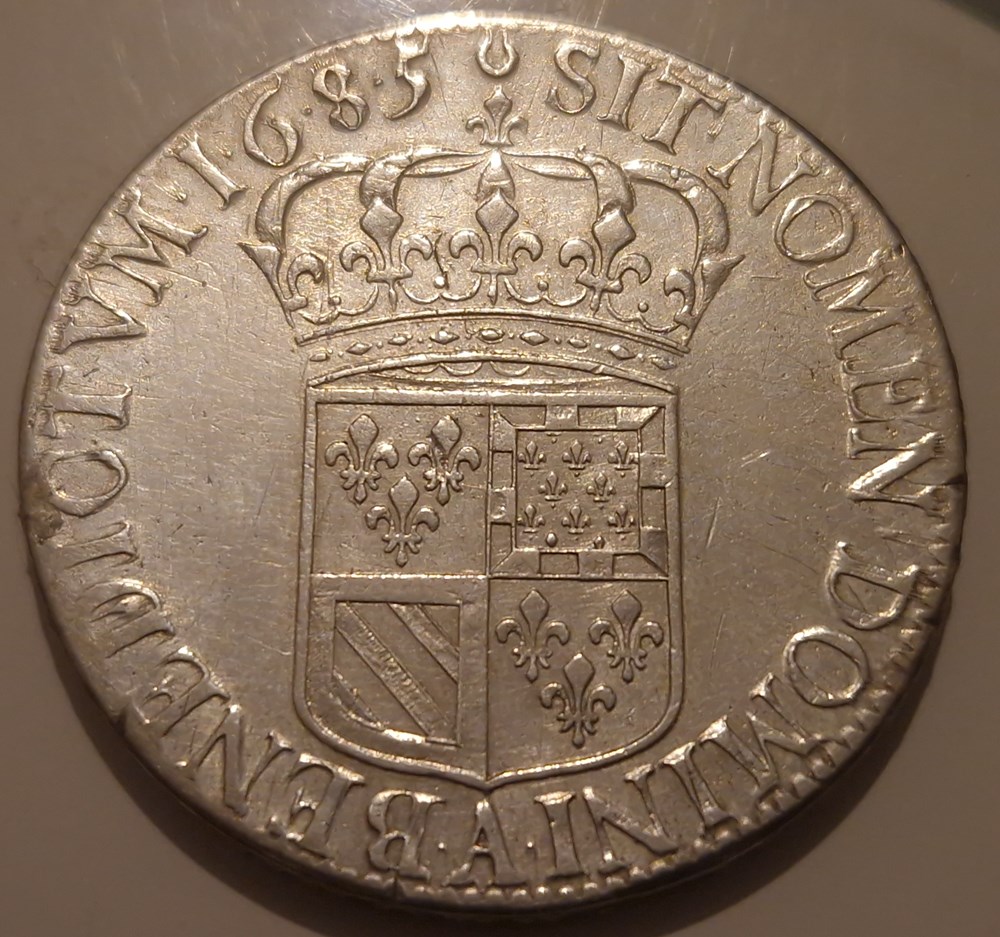 Louis XIV - Ecu de Flandres 1685 Paris 2 monnaies louis xiv ecu de flandres 1685 paris
