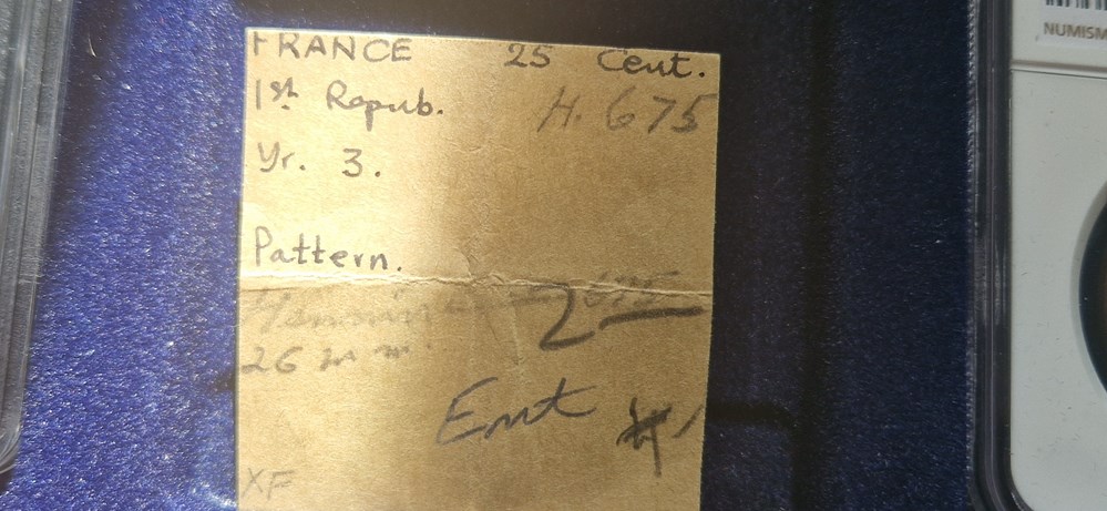 25 centimes an 3 Essai de Dupré 5 monnaies 25 centimes an 3 essai de dupre