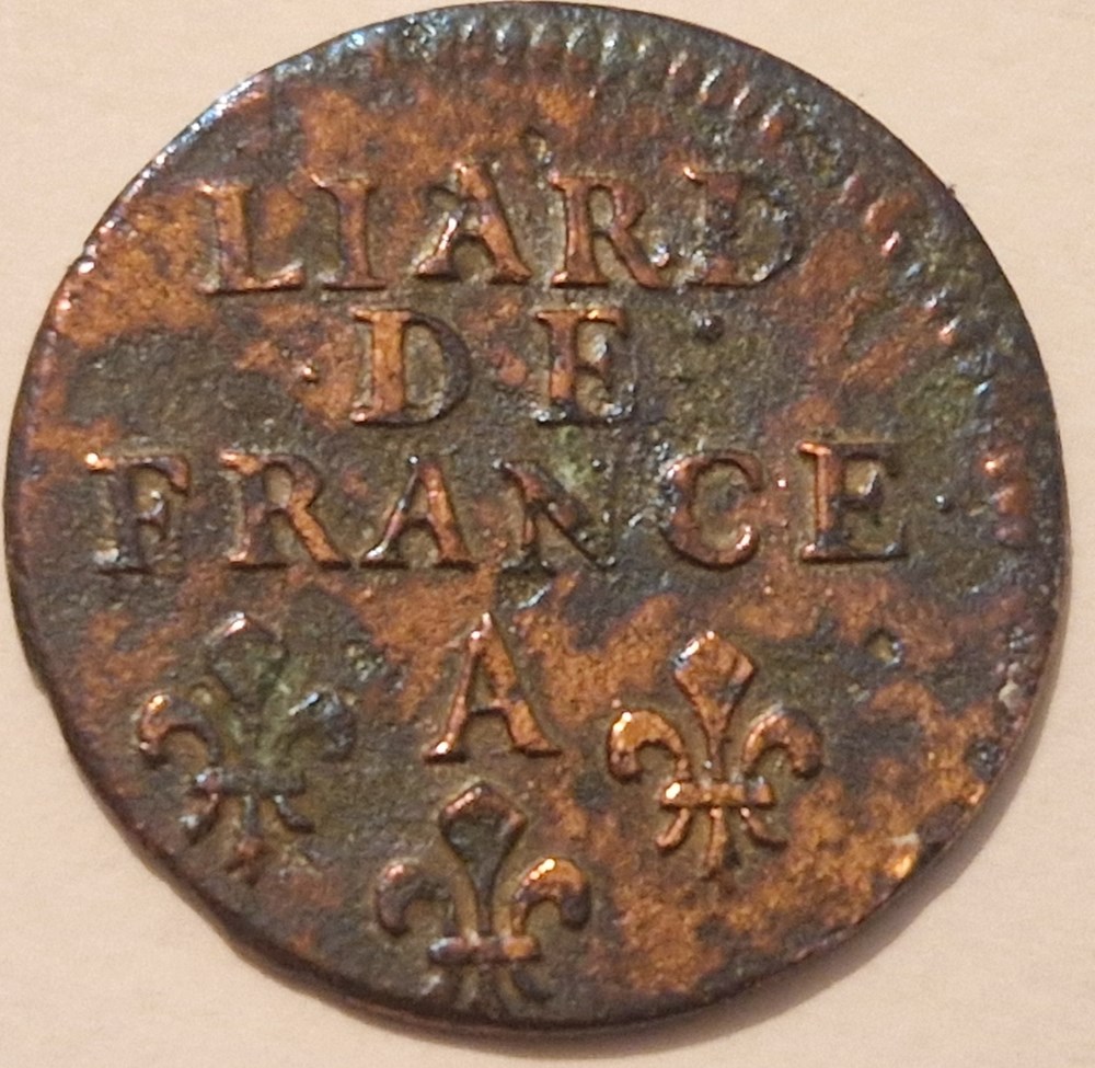 Louis XIV liard de France au buste âgé 1696 Paris monnaies louis xiv liard de france au buste age 1696 paris